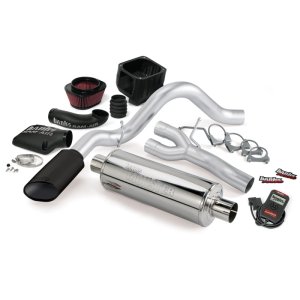 Chevrolet EC/CC Short Bed Performance Exhaust - Single Exit - Banks Power - Stinger System - Black - `03-`06